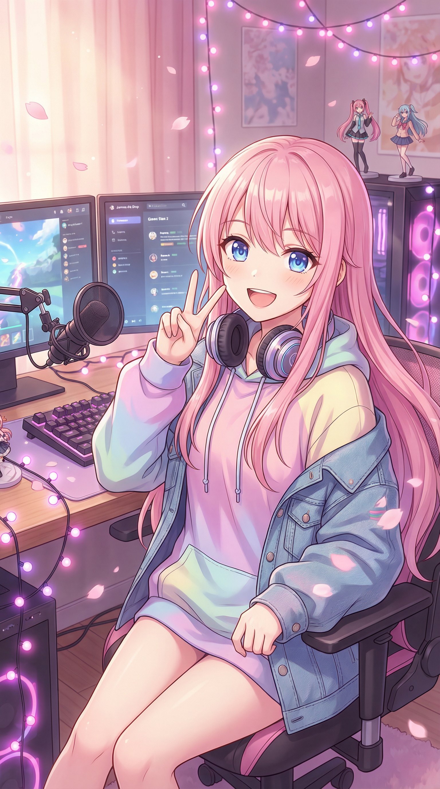 丝瓜视频原创视频 - 粉发少女的直播日常